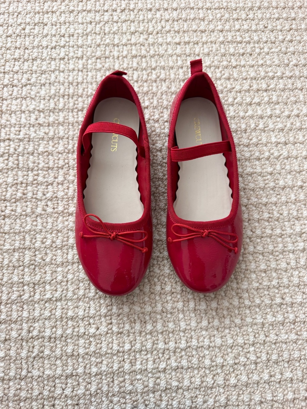 Crewcuts Girls' Red Patent Mary Jane Ballet Flats